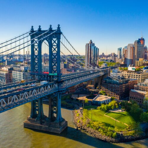 The beautiful Manhattan Bridge  in New York, USA